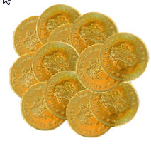 Chocolate Coins - Gold (Box of 400) - Click Image to Close